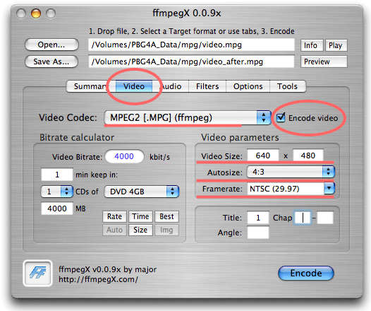 Mac De Mpeg 黒帯カット アスペクト比